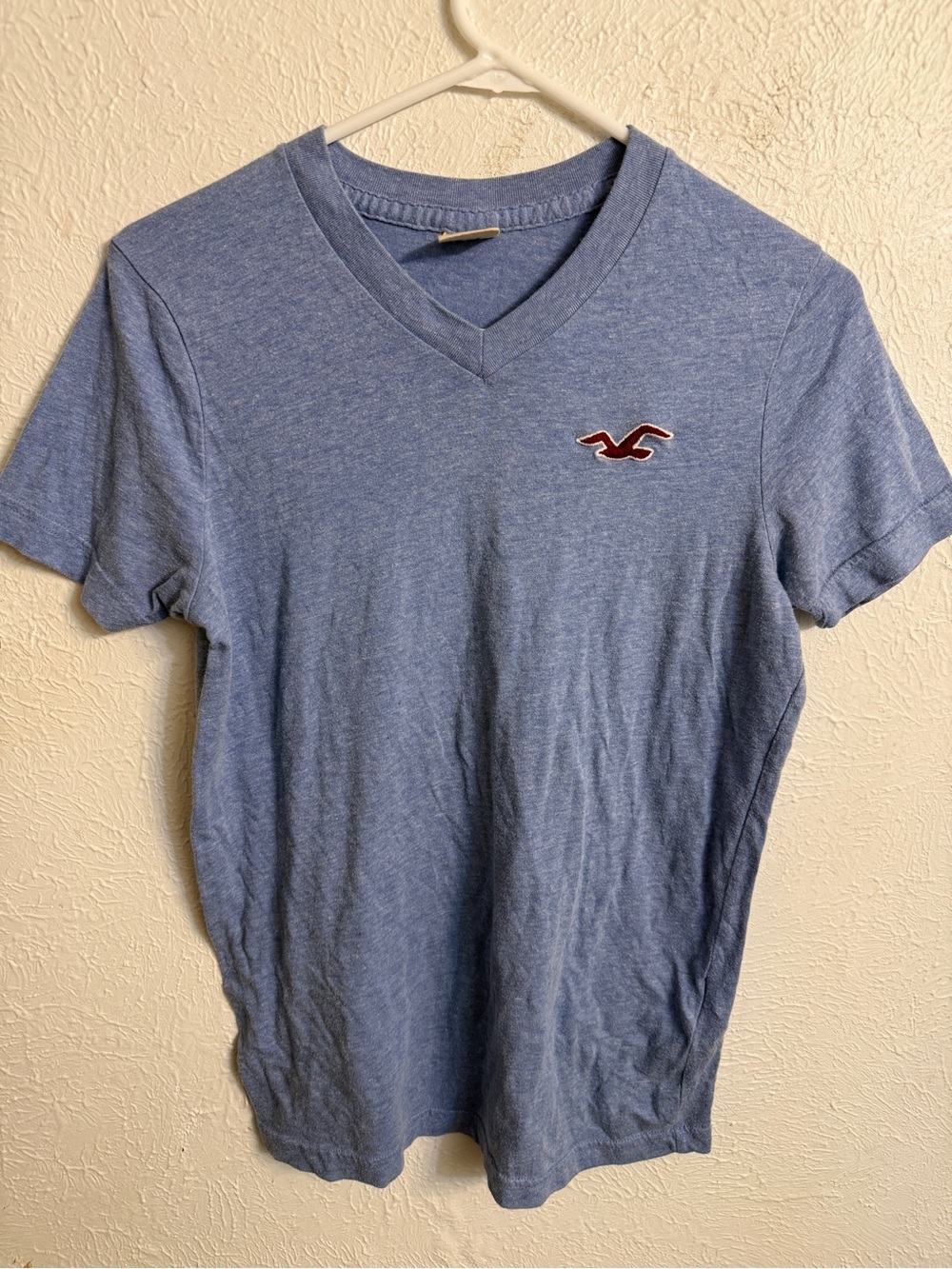 Vintage Hollister Blue V-Neck Logo Tee